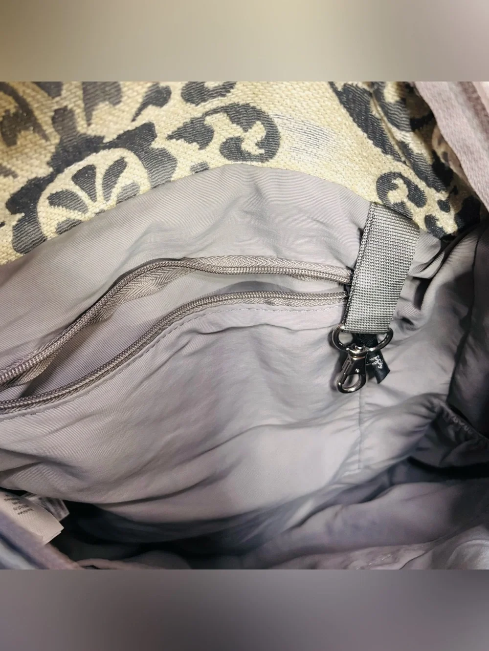 Petunia Pickle Bottom Boxy Backpack Earl Gray Cream Chenille Convertible Diaper